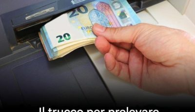 Il trucco per prelevare denaro dal bancomat senza carta di credito